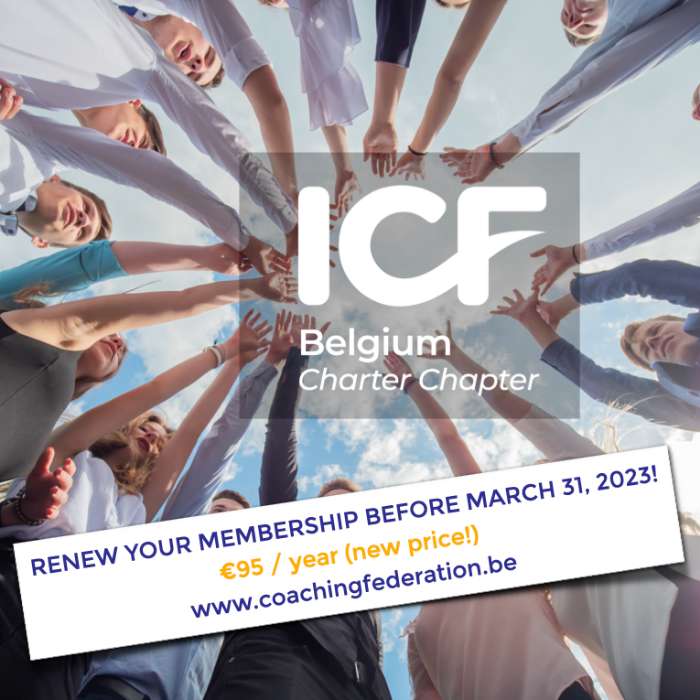 Renew your ICF Belgium membership before March 31, 2023!